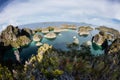 Limestone Islands and Tropical Lagoon in Raja Ampat Royalty Free Stock Photo