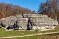 Limestone Monoliths - Karst Erosion Formations Lessinia Italy Royalty Free Stock Photo