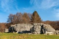 Limestone Monoliths - Karst Erosion Formations Lessinia Italy Royalty Free Stock Photo