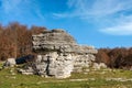 Limestone Monoliths - Karst Erosion Formations Lessinia Italy Royalty Free Stock Photo