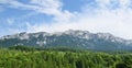 Limestone mountain ridge of Piatra Craiului Mountains Royalty Free Stock Photo