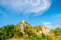 Limestone mountains with bright sky2 Royalty Free Stock Photo
