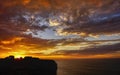 beautiful bright orange sunrise Nullarbor Plain Royalty Free Stock Photo