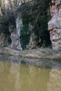 Limestone outcrops at Creswell Crags, UK