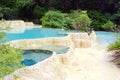 Limestone pools in Huanglong Royalty Free Stock Photo