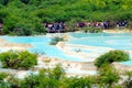 Limestone pools in Huanglong Royalty Free Stock Photo