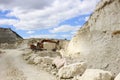 INKERMAN, CRIMEA - SEPTEMBER 2014: Limestone quarry