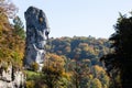 Limestone rock Bludgeon of Hercules in Pieskowa Skala, Poland Royalty Free Stock Photo