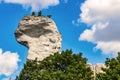 Limestone rock Duck at medieval Ogrodzieniec Castle in Podzamcze village in Silesia region of Poland Royalty Free Stock Photo