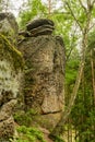 Limestone rock in Kokorinsko, Czech Republic Royalty Free Stock Photo