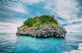 Limestone rock in the ocean. Thailand. Royalty Free Stock Photo