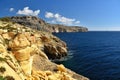 Malta Mediterranean coastline near Blue Grotto Royalty Free Stock Photo