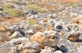 Limestone rocks close up.