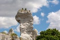 Limestone rocks in the Cracow-Czestochowa Upland Royalty Free Stock Photo