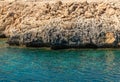 The Limestone sea coastline, island of Cyprus