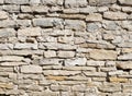 Limestone wall on a bright sunny day Royalty Free Stock Photo