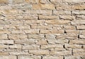 Limestone wall on a bright sunny day Royalty Free Stock Photo