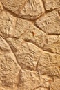 Limestone wall close view. Royalty Free Stock Photo