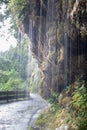 Limestone waterfall flowing like a bead curtain