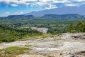 Limestones at Songwe Hot Springs against a Mountain background in Mbeya, Tanzania