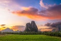 Mountain before sunset, travel scenic at Neon Maprang, Phitsanulok,