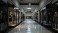 Empty Shopping Mall Corridor with Mannequin. Royalty Free Stock Photo