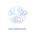 Limit caffeine intake concept icon Royalty Free Stock Photo