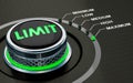 Limit knob, highest level of limits. 3D Royalty Free Stock Photo
