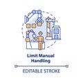 Limit manual handling concept icon