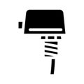 limit switch glyph icon vector illustration Royalty Free Stock Photo