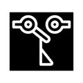 limit switch mechanism glyph icon vector illustration Royalty Free Stock Photo