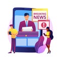 Limit your news intake abstract concept vector illustration.