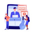 Limit your news intake abstract concept vector illustration.