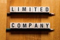 Limited company words concept Royalty Free Stock Photo