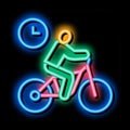 limited cycling time neon glow icon illustration Royalty Free Stock Photo