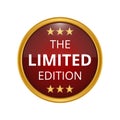 Limited edition badge on white background. Royalty Free Stock Photo