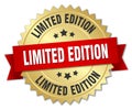 Limited edition 3d gold badge Royalty Free Stock Photo