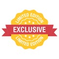 Limited edition exclusive stamp. Discount label. Vector illustration Royalty Free Stock Photo