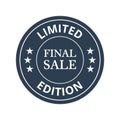 Limited edition badge on white background. Royalty Free Stock Photo