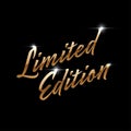 Limited edition gold premium hand lettering vector Royalty Free Stock Photo