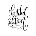 Limited edition - hand lettering overlay typography element, mot