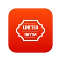 Limited edition icon digital red Royalty Free Stock Photo