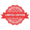 Limited edition label or stamp. Vector illustration Royalty Free Stock Photo