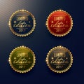 Limited edition labels set vector Royalty Free Stock Photo