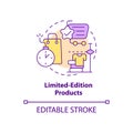 Limited-edition products concept icon