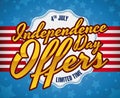Limited Edition Sales for Independence Day in July 4, Vector Illustration Royalty Free Stock Photo