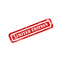 LIMITED EDITION stamp sign text red. Royalty Free Stock Photo