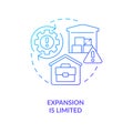 Limited expansion blue gradient concept icon Royalty Free Stock Photo