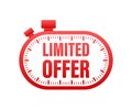 Limited offer, great design for any purposes. Best product. Vector stock illustration. Royalty Free Stock Photo