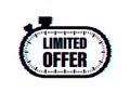 Limited offer, great design for any purposes. Glitch icon. Best product. Vector stock illustration. Royalty Free Stock Photo